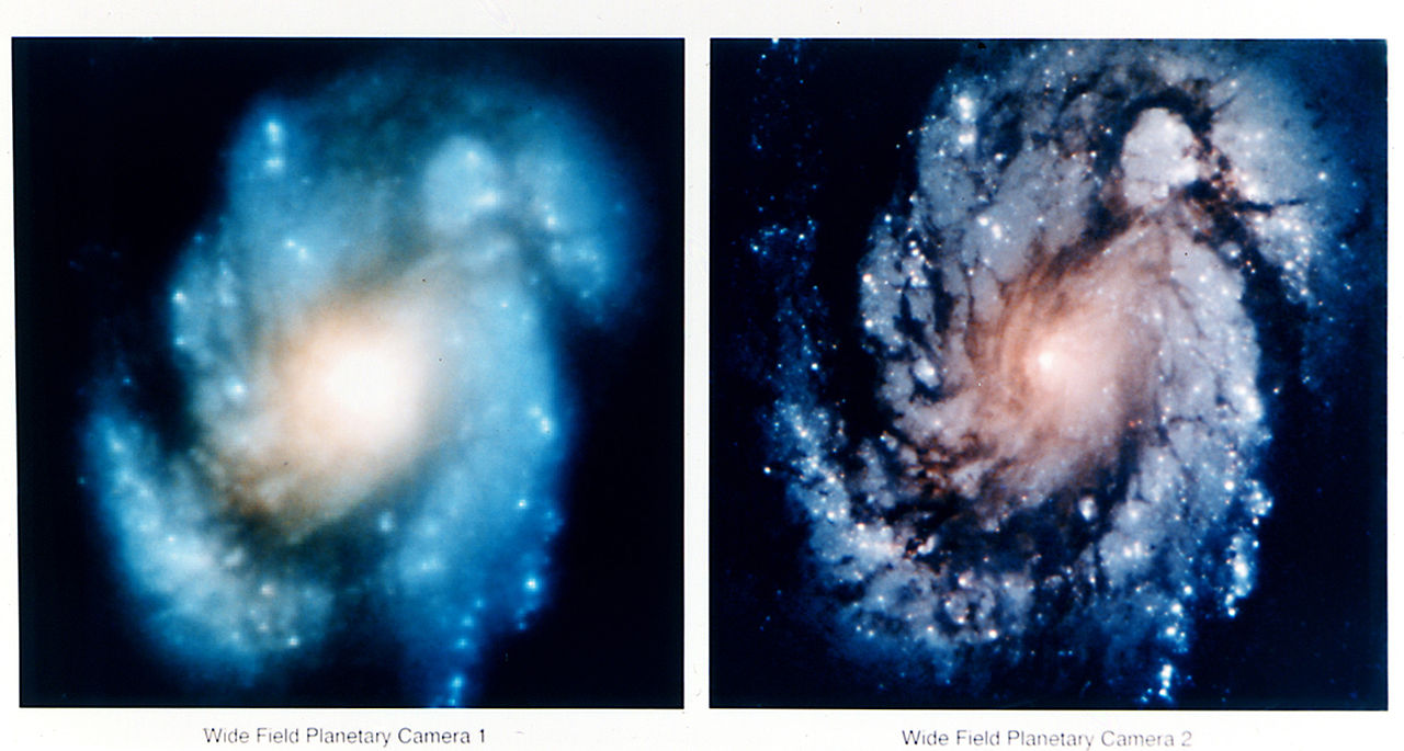 Quelle: https://en.wikipedia.org/wiki/File:Hubble_Images_of_M100_Before_and_After_Mirror_Repair_-_GPN-2002-000064.jpg